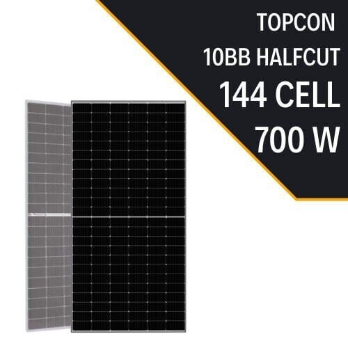 Topcon Bıfacıal 700W 10BB Half Cut Güneş Paneli