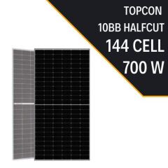 Topcon Bıfacıal 700W 10BB Half Cut Güneş Paneli