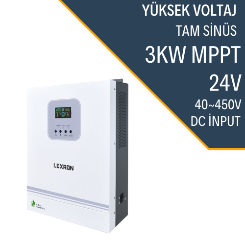 Lexron 3KW Hv Mppt 40-500 Pv Input Akıllı İnverter