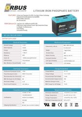 Orbus 12.8 V Volt 100 Amper Lityum Lifepo4 Akü