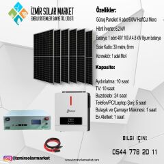 6.2 Kw Mppt Bağ Evi Hazır Güneş Enerjisi Paketi