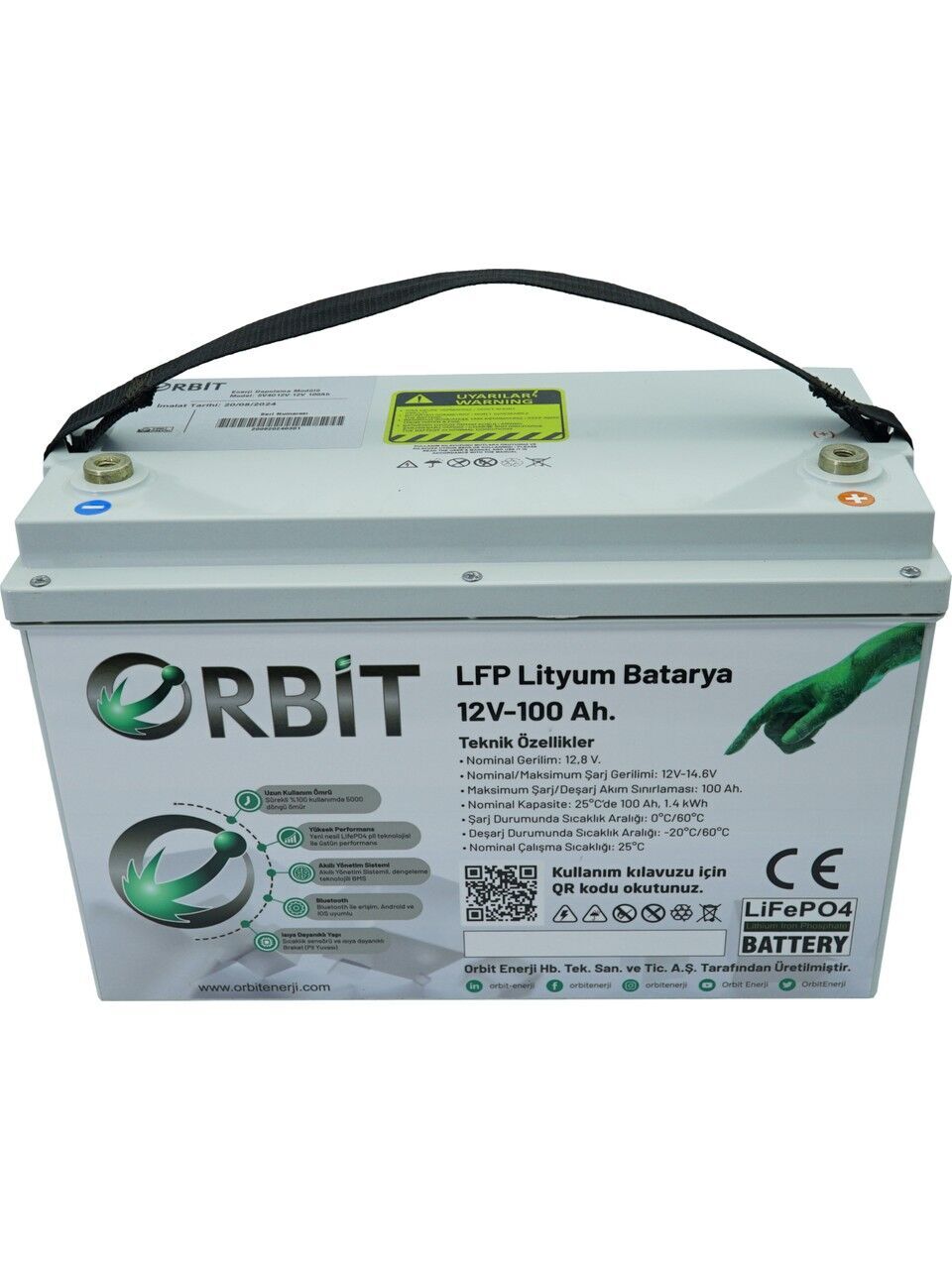 ORBİT 12 V 100 Ah LiFePO4 Akü (Marin)