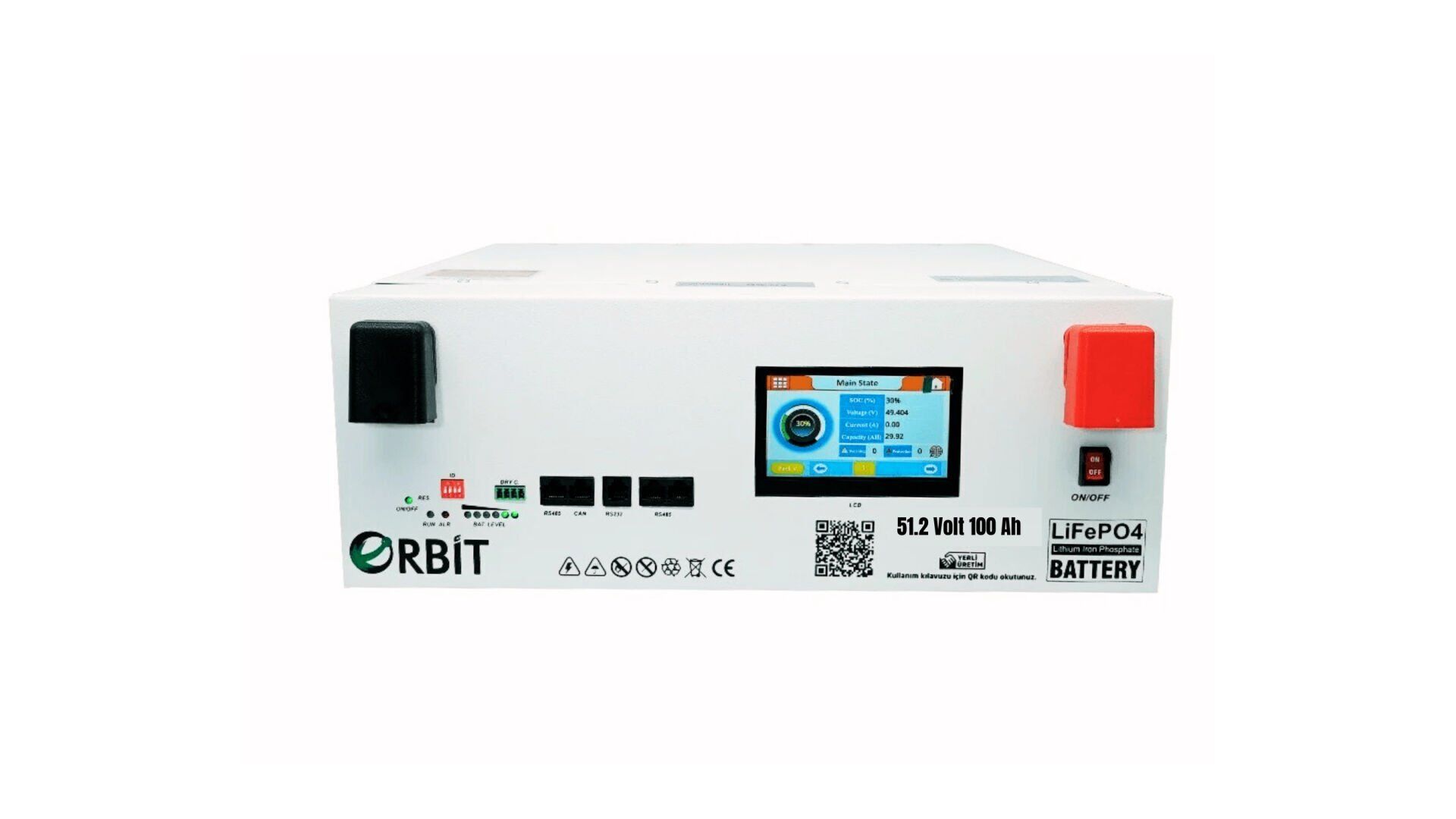 Orbit Prizmatik Hücreli 5.12Kw 51.2V 100AH Lityum (Lifepo4) Batarya