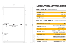 GSE455 GAZİOĞLU HALFCUT MONOPOWER FOTOVOLTAİK GÜNEŞ PANELİ (A -)