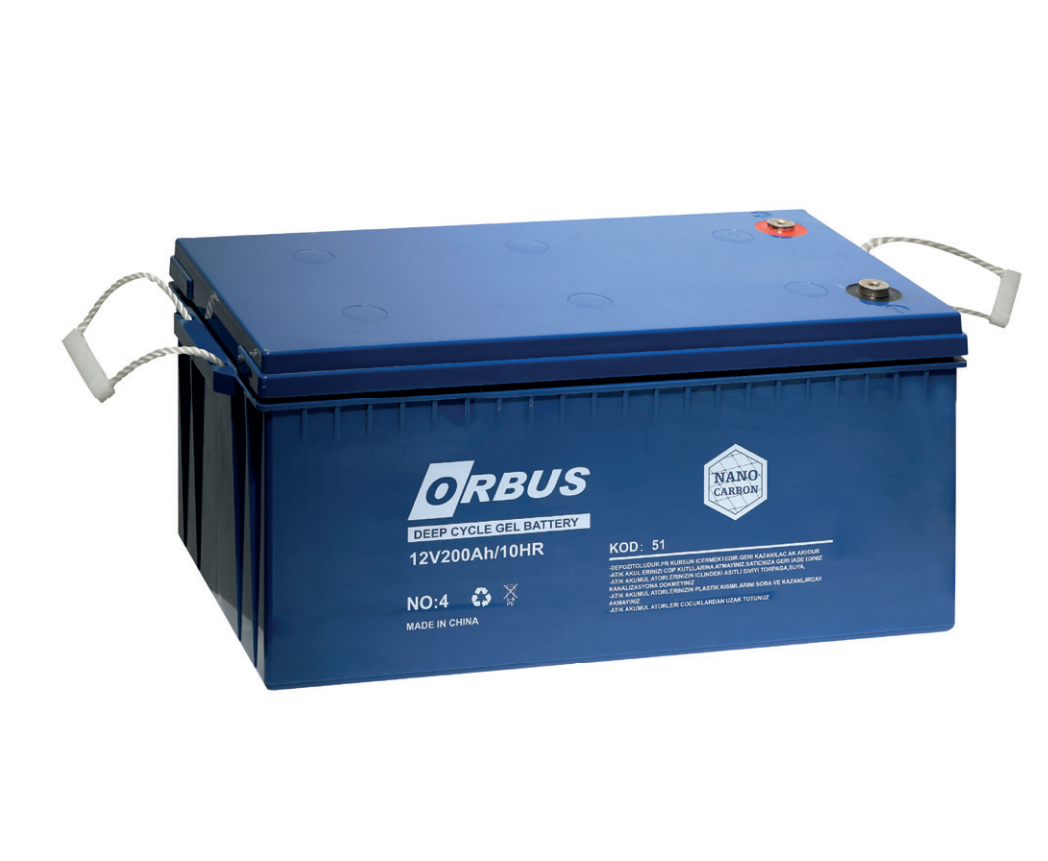 Orbus 12v 200 Amper Derin Döngü Karbon Jel Akü