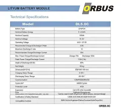 Orbus 51.2V 100Ah (5,2 kWh) LiFePO4 Modüler Lityum Batarya – Profesyonel Seri