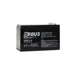 Orbus 12V 9Ah Kuru Akü | Bakım Gerektirmez | Kompakt & Güvenli | 150x65x90 mm
